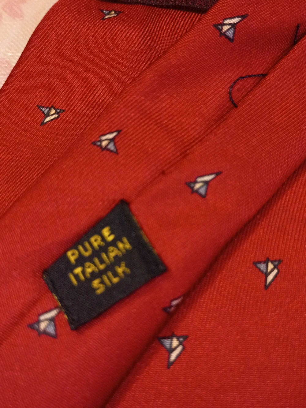 Etienne Aigner Red Italian Silk Tie